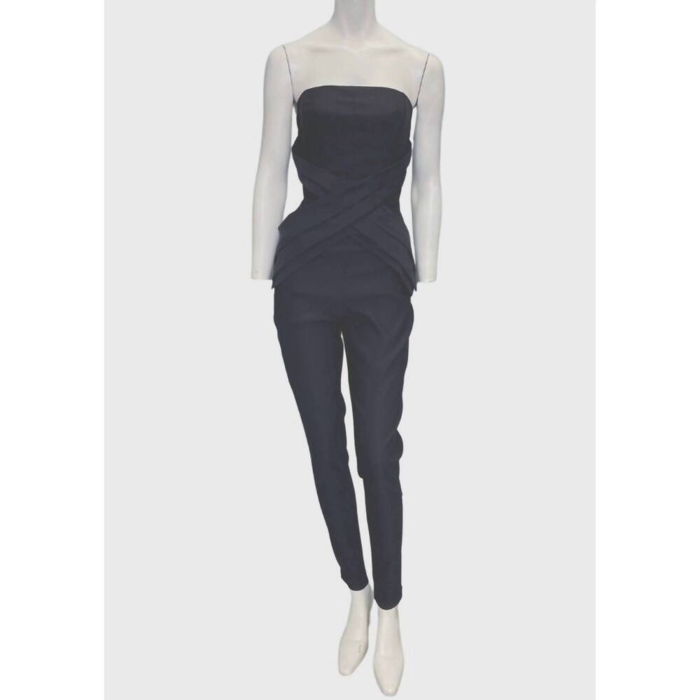 NEW LA PATEAU strapless jumpsuit in black